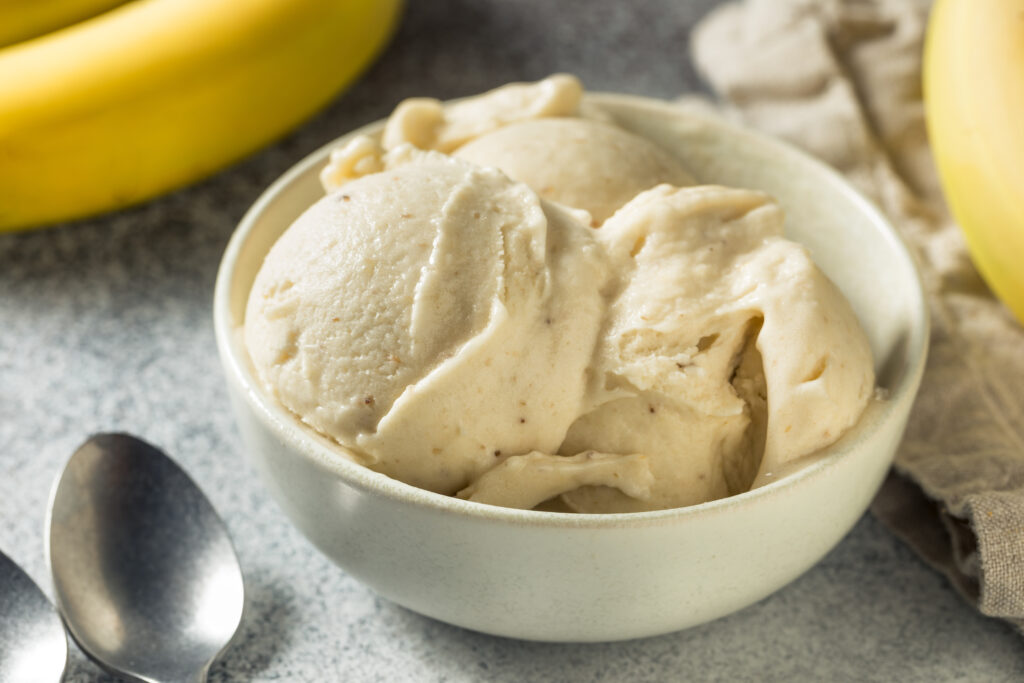 Homemade Healthy Vegan Banana Ice Cream Ready to Eat