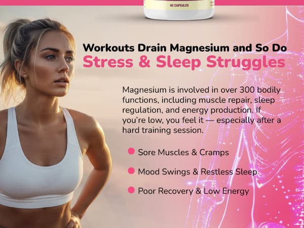 Workouts Drain Magnesium and So Do Stress & Sleep Struggles