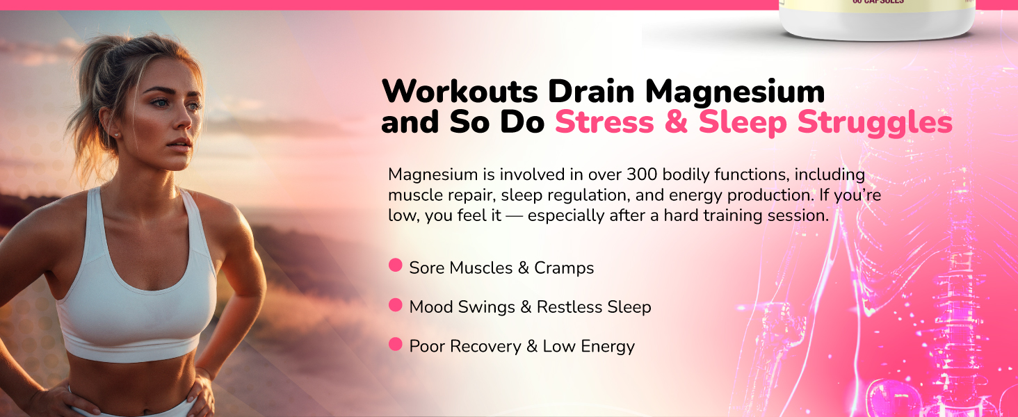 Workouts Drain Magnesium and So Do Stress & Sleep Struggles