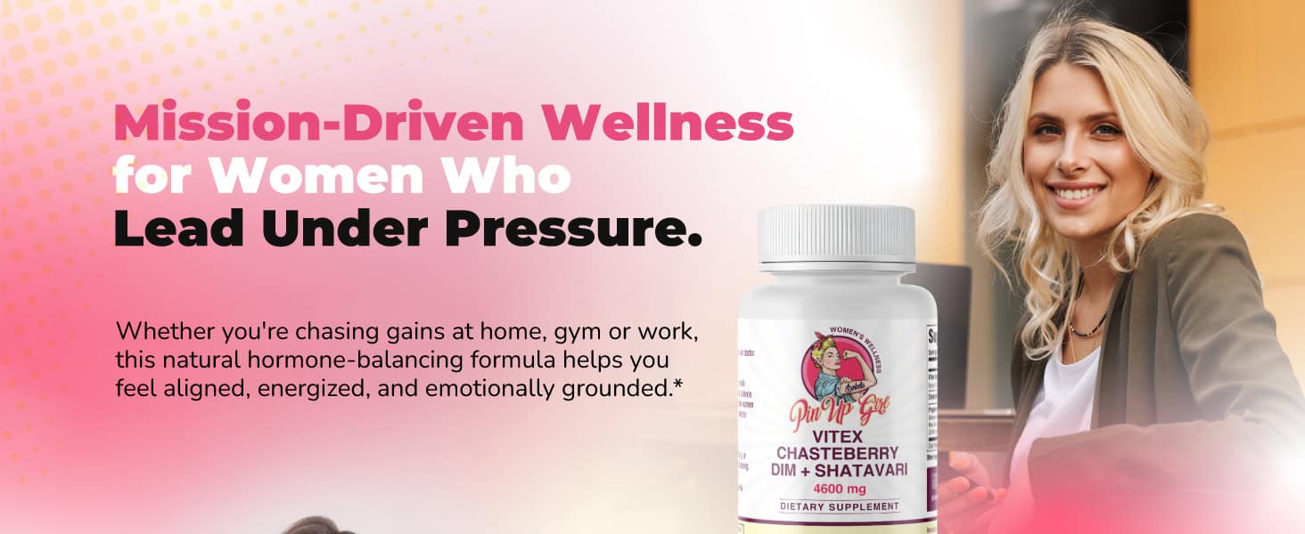 Vitamins bottle of Vitex Chasteberry, DIM & Shatavari for women's wellness.