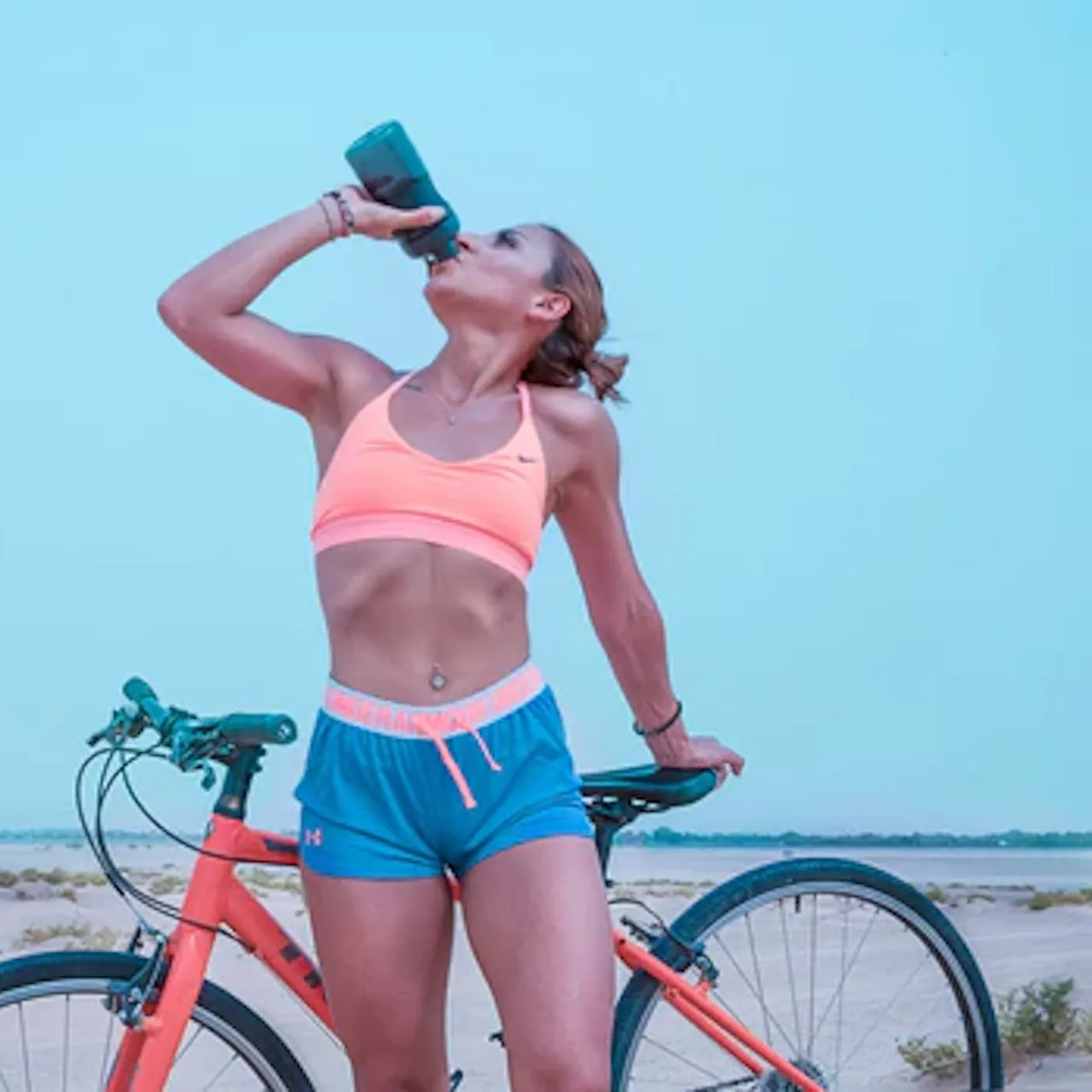 Woman Drinking Protein Shake