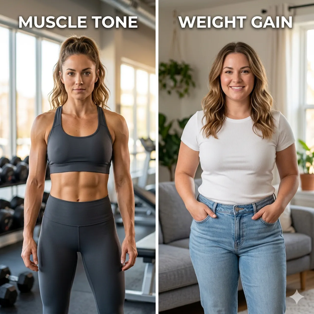 Muscle tone vs weight gain