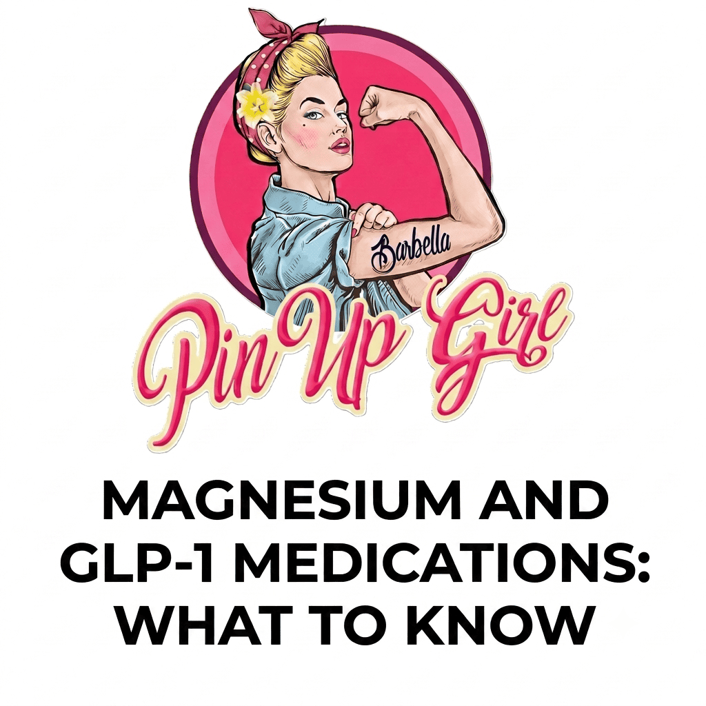 Pin Up Girl Wellness logo with a woman flexing her arm.