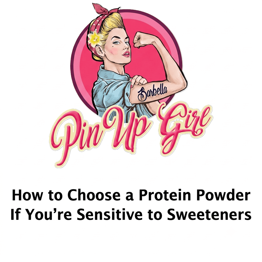 Pin Up Girl Wellness logo with a woman flexing her arm in a vintage style.