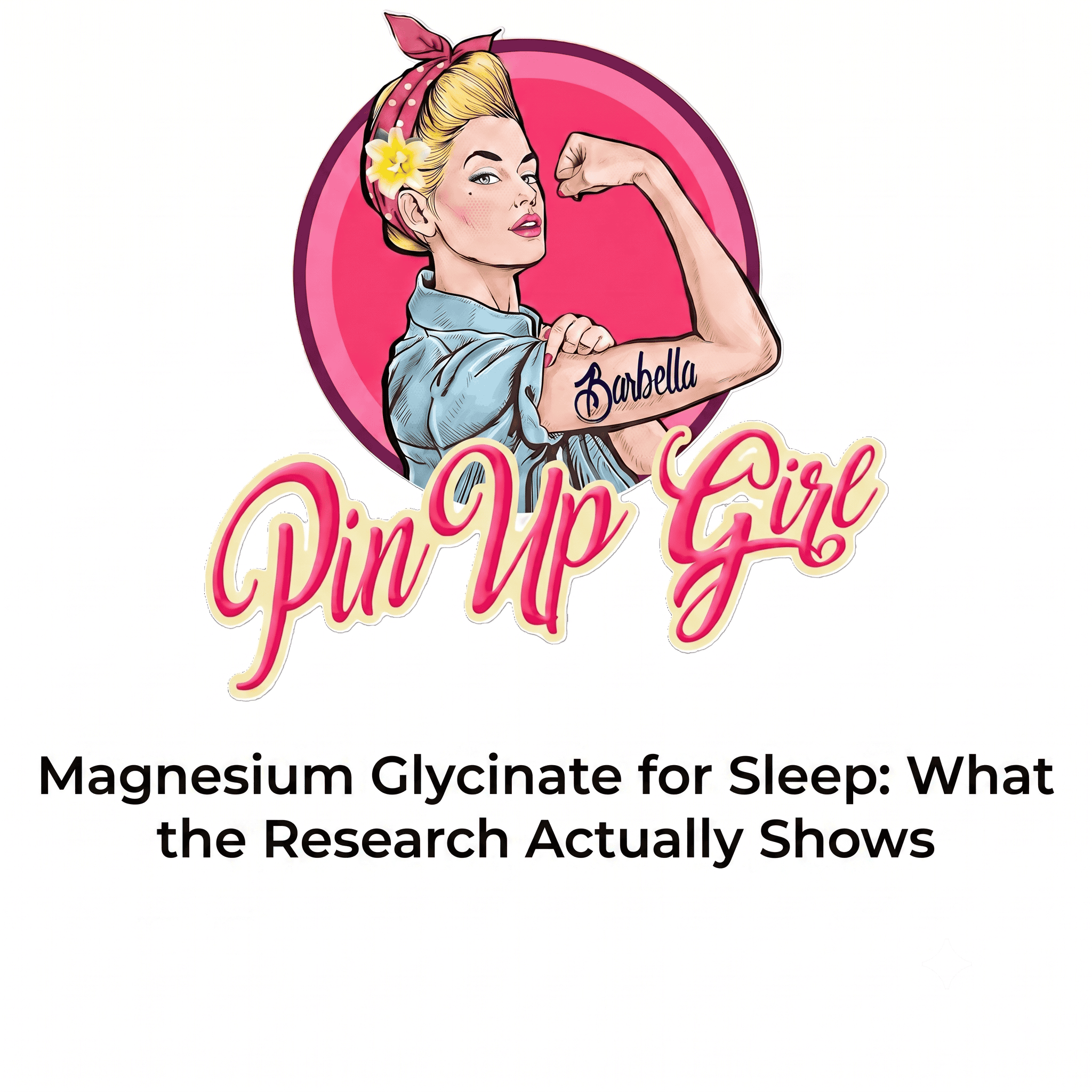 Pin Up Girl Wellness logo featuring a woman with a bandana and flexed arm.